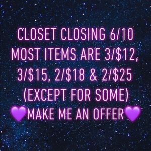 Closet Closing Sale